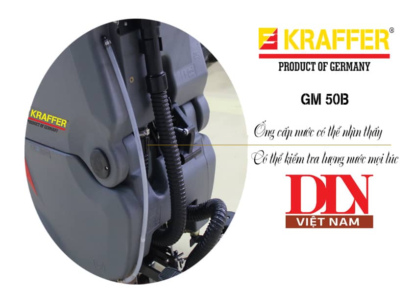 Ống thăm nước và ống xả nước máy chà sàn liên hợp Kraffer GM50B